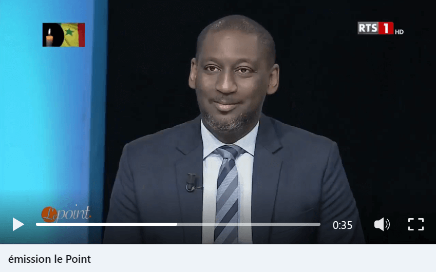 Emission Le Point à la Radiodiffusion Télévision Sénégalaise (RTS).